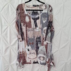 Zanzea Artistic Animal Print Top